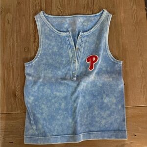 Zenana Outfitters Blue and Red Kids Tank Top